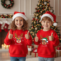 Custom Reindeer Toddler Shirt, Custom Name Kids Shirt, Custom Christmas Tee, Christmas Reindeer Shirt, Christmas Toddler Shirt, Holiday Gift