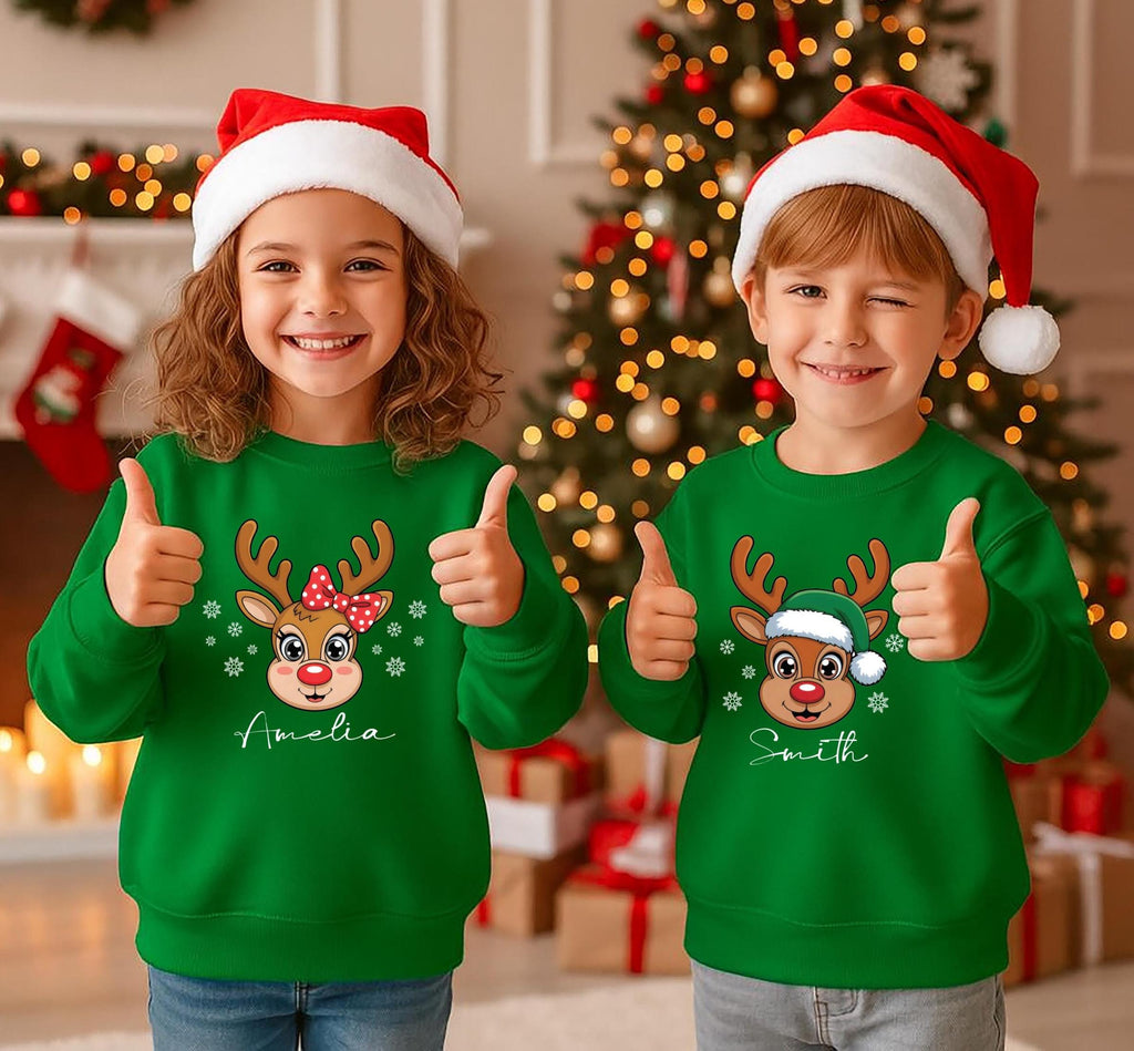 Custom Reindeer Toddler Shirt, Custom Name Kids Shirt, Custom Christmas Tee, Christmas Reindeer Shirt, Christmas Toddler Shirt, Holiday Gift