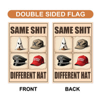 No Kings In America Garden Flag, Double Sided, Different Hats, Democracy Not Oligarchy, Anti-Trump, Resist Racism Flag, Resist Fascism Flag