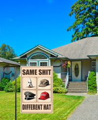 No Kings In America Garden Flag, Double Sided, Different Hats, Democracy Not Oligarchy, Anti-Trump, Resist Racism Flag, Resist Fascism Flag
