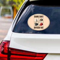 No Kings Protest Vinyl Sticker, Democracy Not Oligarchy, Different Hat, Anti-Trump, Resist Racism, Resist Fascism Bumper Sticker, 6" x 4.5"