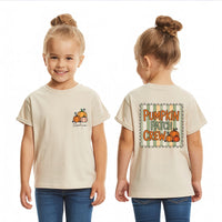 Personalized Pumpkin Patch Crew Shirt, Kids Fall Outfit Shirt, Thanksgiving Shirt, Pumpkin Pie Shirt, Toddler Cute Pumpkin Shirt, Front Back