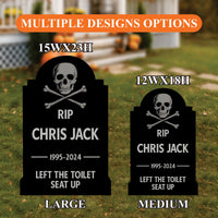 Personalized Halloween Tombstone Yard Signs, Custom Graveyard Decorations with Stakes, Funny Haunted House Outdoor Spooky Lawn Décor