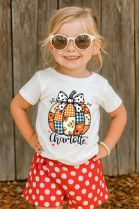 Personalized Fall Kids Name Shirt, Children Fall Name Shirt, Cute Toddler Girl Tee, Girly Fall Shirt, Autumn Clothing Shirt, Fall Gifts