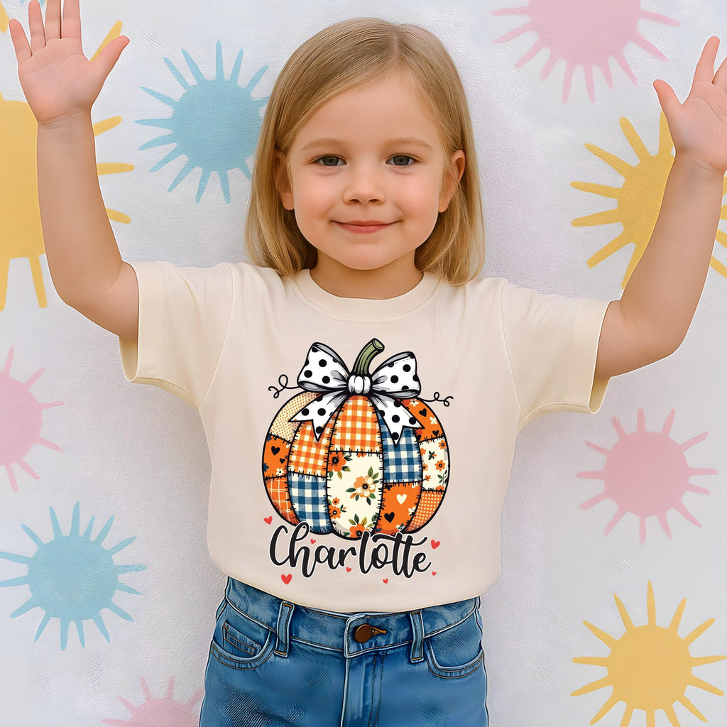 Personalized Fall Kids Name Shirt, Children Fall Name Shirt, Cute Toddler Girl Tee, Girly Fall Shirt, Autumn Clothing Shirt, Fall Gifts
