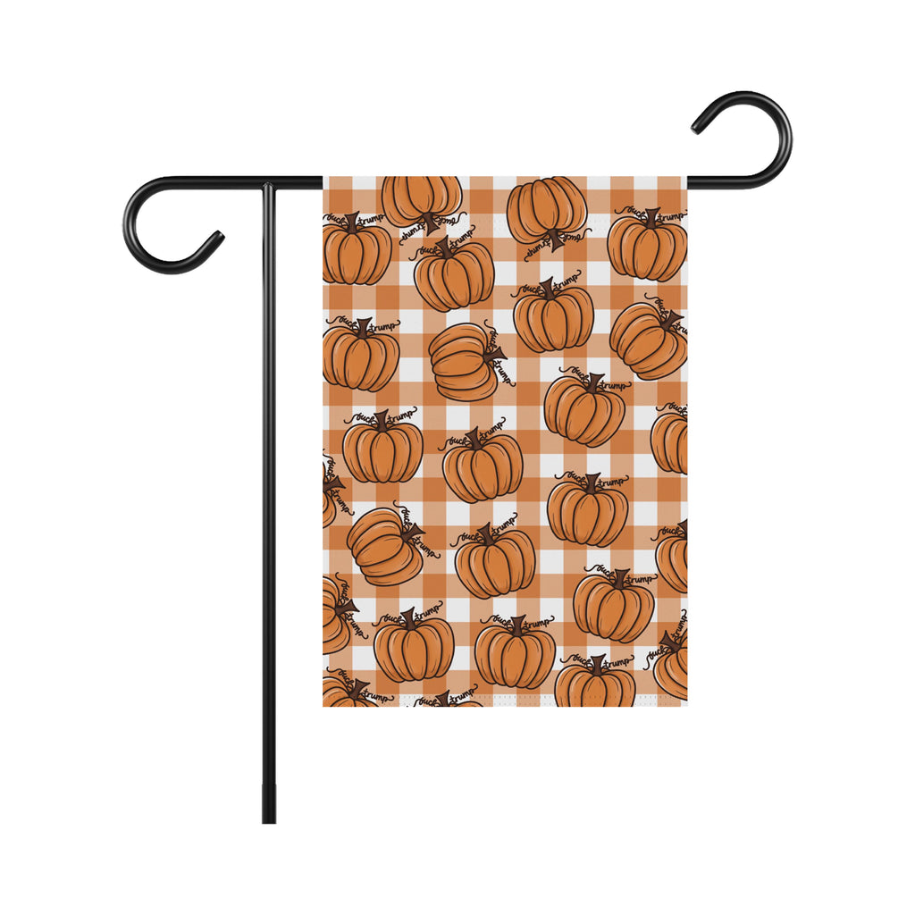 Anti-Trump Autumn Pumpkin Protest Garden Flag, Thanksgiving Resist Fascism Yard Flag, Subtle Political Decor, Harvest Fall Outdoor Flag