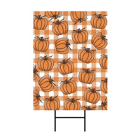 Anti-Trump Autumn Pumpkin Yard Sign, Subtle Political Protest Lawn Sign, Thanksgiving Resist Fascism Harvest Fall Yard Sign with H-Stake