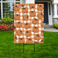 Anti-Trump Autumn Pumpkin Yard Sign, Subtle Political Protest Lawn Sign, Thanksgiving Resist Fascism Harvest Fall Yard Sign with H-Stake