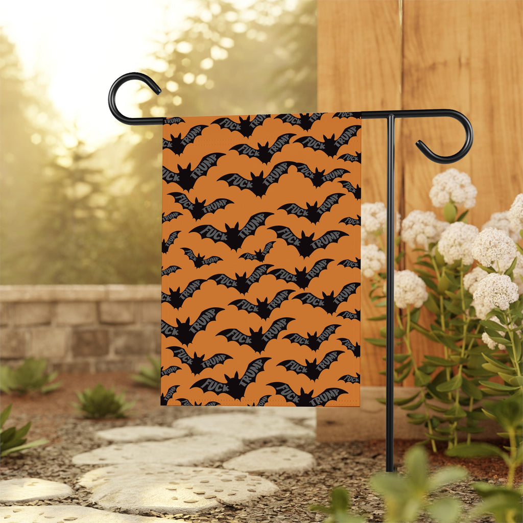 Anti-Trump Autumn Pumpkin Protest Garden Flag, Thanksgiving Resist Fascism Yard Flag, Subtle Political Decor, Harvest Fall Outdoor Flag