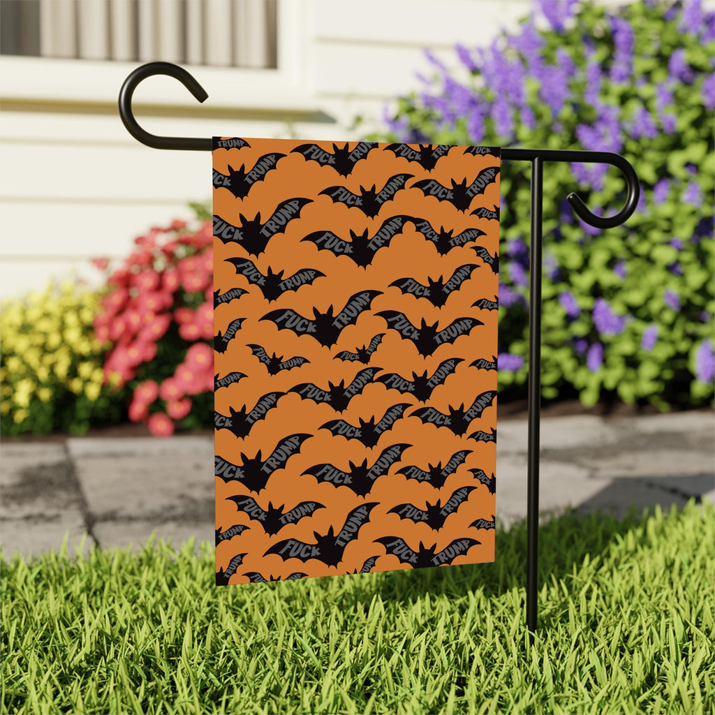 Anti-Trump Autumn Pumpkin Protest Garden Flag, Thanksgiving Resist Fascism Yard Flag, Subtle Political Decor, Harvest Fall Outdoor Flag