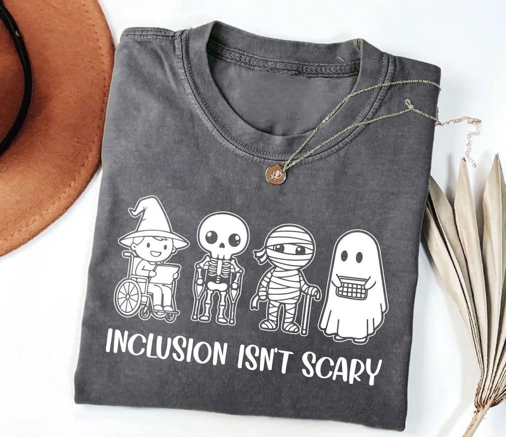 Inclusion Isn’t Scary Halloween Shirt, SLP Halloween Shirt, Special Ed Teacher Tee