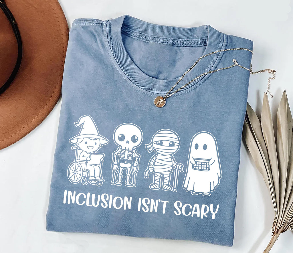 Inclusion Isn’t Scary Halloween Shirt, SLP Halloween Shirt, Special Ed Teacher Tee