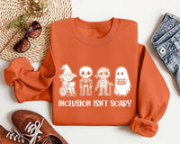 Inclusion Isn’t Scary Halloween Sweatshirt, SLP Halloween Shirt, Special Ed Teacher Sweatshirt