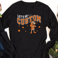 Custom Mascot Retro Long Sleeve Shirt, Booster School Spirit Shirt, Cheer Team Mascot Tee