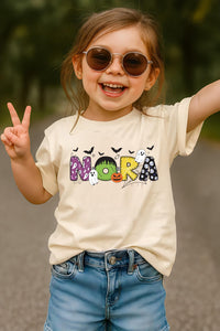 Personalized Kids Halloween Shirt, Custom Spooky Toddler Shirt, Halloween Kids Tee