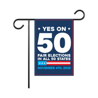 Yes on Prop 50 Garden Flag, Election Rigging Response Act Yard Flag, Anti-Gerrymandering California Flag, Political Outdoor Lawn Banner