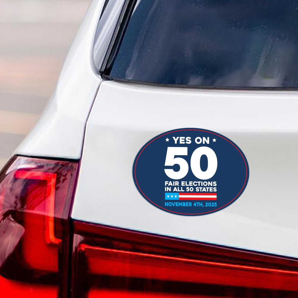 Yes on Prop 50 Magnet, California Political Reform Magnet, Anti-Gerrymandering Election Act Vehicle Magnet, 6" x 4.5"