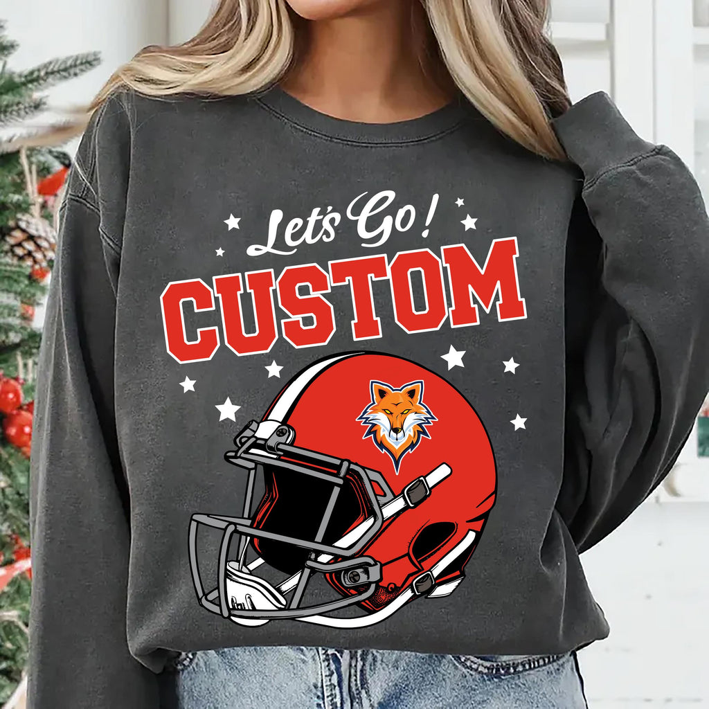 Personalized School Mascot Sweatshirt, Name Logo Fan Shirt, Game Day Team Spirit Sweatshirt