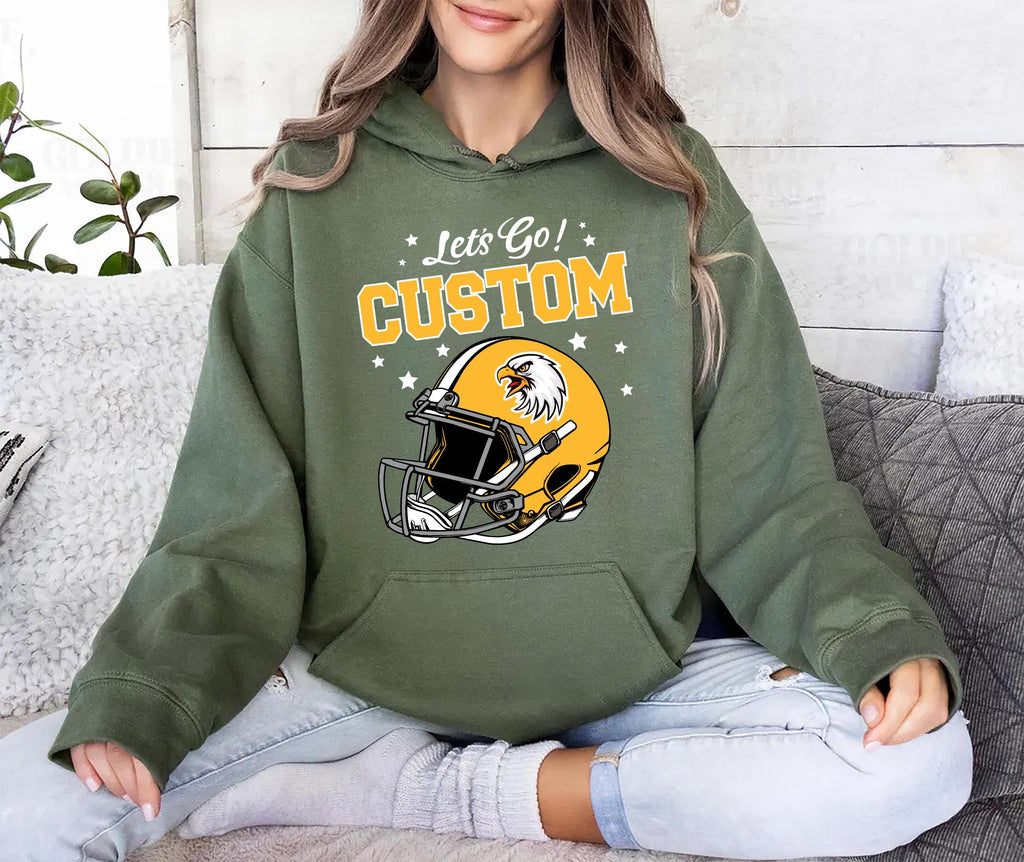 Personalized School Mascot Hoodie, Name Logo Fan Shirt, Game Day Team Spirit Hoodie
