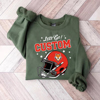 Personalized School Mascot Sweatshirt, Name Logo Fan Shirt, Game Day Team Spirit Sweatshirt