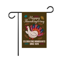 Celebrating Immigrants Since 1620 Garden Flag, Pro-Immigration Yard Flag, Fall Thanksgiving Equality Decor, Liberal Outdoor Statement Flag