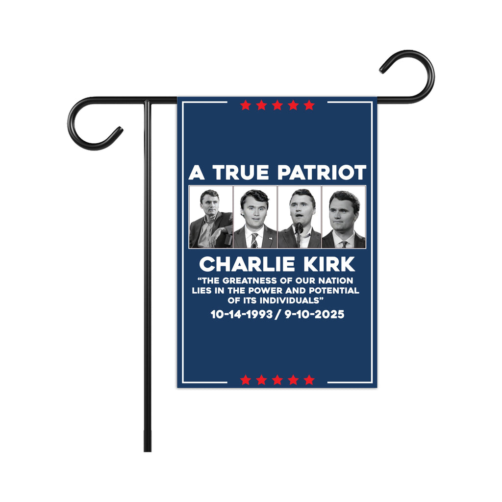 Justice for Charlie Garden Flag, Charlie Kirk Patriot Yard Flag, Conservative Political Statement Outdoor Flag, Right-Wing Rally Banner
