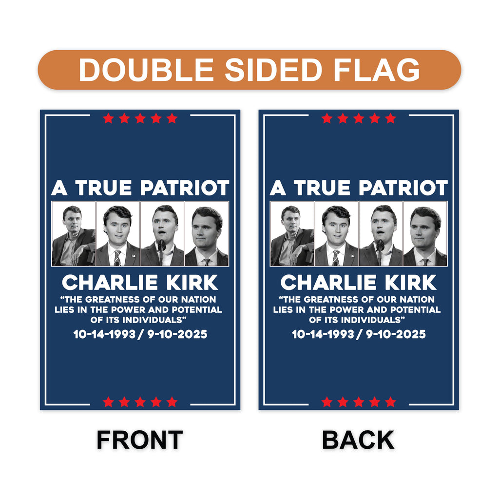 Justice for Charlie Garden Flag, Charlie Kirk Patriot Yard Flag, Conservative Political Statement Outdoor Flag, Right-Wing Rally Banner