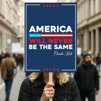Justice for Charlie Protest Sign, A True Patriot Charlie Kirk, Charlie Kirk Is My Hero Political Poster