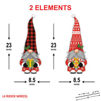 Christmas Gnome Yard Signs, Outdoor Santa Gnome Lawn Decorations with Stakes, Cute Holiday Garden Patio Xmas Décor for Winter Party Display