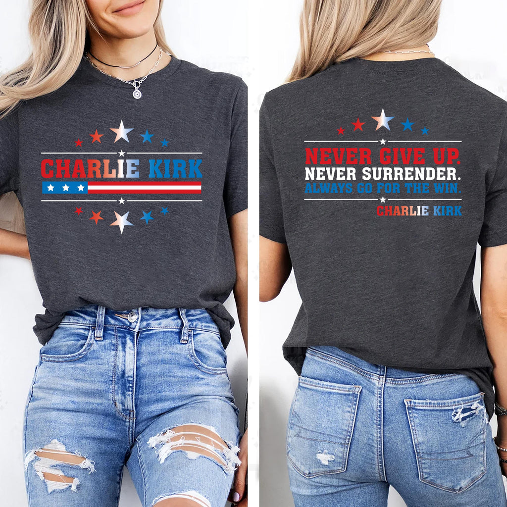 Justice for Charlie Shirt, A True Patriot Charlie Kirk Shirt, Charlie Kirk Is My Hero Tee, Charlie Kirk Freedom Shirt, Front Back