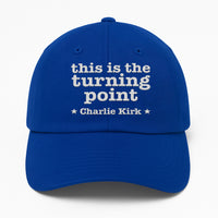 Justice for Charlie Embroidered Hat, This Is The Turning Point Quote Cap, Political Protest Hat, Patriot Statement, Charlie Kirk Support Hat
