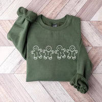 Christmas Gingerbread Cookies Sweatshirt, Festive Holiday Outfit Shirt, Women’s Xmas Sweatshirt