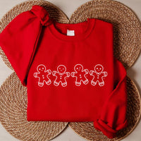 Christmas Gingerbread Cookies Sweatshirt, Festive Holiday Outfit Shirt, Women’s Xmas Sweatshirt