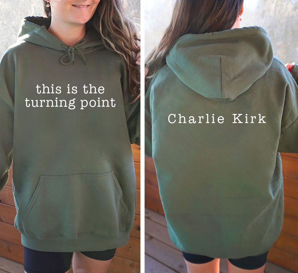 This Is The Turning Point Shirt, A True Patriot Charlie Kirk Shirt, Charlie Kirk Is My Hero Tee, Front Back