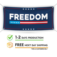 Charlie Kirk Banner Sign, Justice For Charlie Kirk Political Sign, A True Patriot Charlie Kirk Vinyl Banner with Metal Grommets