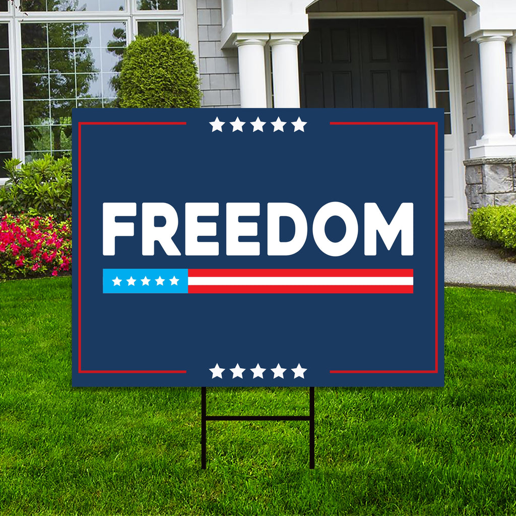 Justice for Charlie Yard Sign, A True Patriot Charlie Kirk Sign, Charlie Kirk Is My Hero Sign, Charlie Kirk Freedom Sign with Metal H-Stake