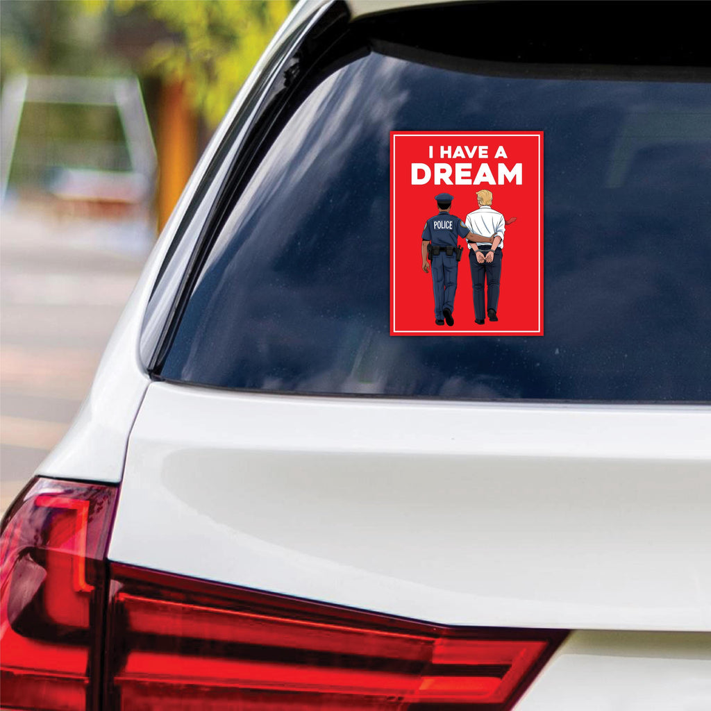 No Kings Protest Vinyl Sticker, I Have A Dream, Anti-Trump, Resist Racism, Resist Fascism Bumper Sticker, 6" x 4.5"