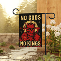 No Kings In America Protest Garden Flag, Double Sided, Democracy Not Oligarchy, Anti-Trump, Resist Racism Flag, Resist Fascism Flag