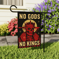 No Kings In America Protest Garden Flag, Double Sided, Democracy Not Oligarchy, Anti-Trump, Resist Racism Flag, Resist Fascism Flag