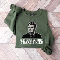 Justice for Charlie Sweatshirt, A True Patriot Charlie Kirk Shirt, Charlie Kirk Is My Hero Sweatshirt
