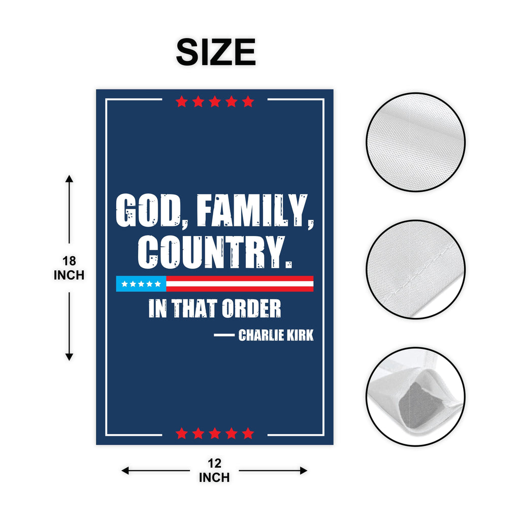 Justice for Charlie Garden Flag, A True Patriot Charlie Kirk Yard Flag, Charlie Kirk Is My Hero Outdoor Flag, Charlie Kirk Freedom Flag