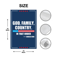 Justice for Charlie Garden Flag, A True Patriot Charlie Kirk Yard Flag, Charlie Kirk Is My Hero Outdoor Flag, Charlie Kirk Freedom Flag