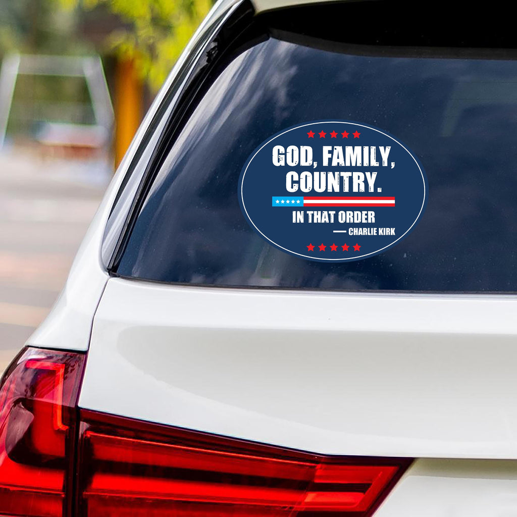 Justice for Charlie Vinyl Sticker, A True Patriot Charlie Kirk, Charlie Kirk Freedom, Charlie Kirk Is My Hero Bumper Sticker, 6" x 4.5"