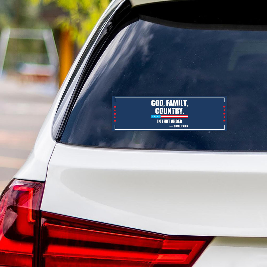 Justice for Charlie Vinyl Sticker, A True Patriot Charlie Kirk, Charlie Kirk Freedom, Charlie Kirk Is My Hero Bumper Sticker, 10" x 3"