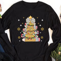 Christmas Pencil Tree Teacher Long Sleeve Shirt, Crayon Tree Light Shirt, Teacher Christmas Tee