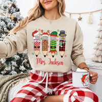 Christmas Pencil Tree Teacher Shirt, Crayon Tree Light Shirt, Teacher Christmas Tee