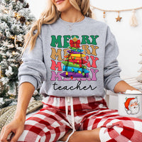Merry Teacher Shirt, Teacher Christmas Shirt, Teacher Holiday Tee