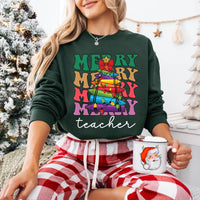 Merry Teacher Shirt, Teacher Christmas Shirt, Teacher Holiday Tee