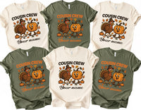 Custom Cousin Crew Thanksgiving Shirt, Personalized Family Thanksgiving Shirt, Matching Thanksgiving Kids Tee