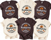 Custom Family Thanksgiving 2025 Matching Shirt, Personalized Family Thanksgiving Dinner Shirt, Autumn Family Tee
